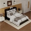 Livelylodge Queen Wood Murphy Bed with Drawers Charging Station Black