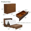 Livelylodge Queen Wood Murphy Bed with Built-in Charger Red Oak