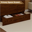 Livelylodge Queen Wood Murphy Bed with Built-in Charger Red Oak