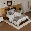 Livelylodge Queen Wood Murphy Bed with Built-in Charger Red Oak