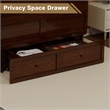 Livelylodge Teak Color Solid Wood Murphy Cabinet Bed with Drawers Space-Saving