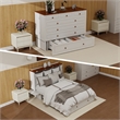 Livelylodge Wood Queen Murphy Bed with Storage Drawer in White