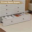 Livelylodge Wood Queen Murphy Bed with Storage Drawer in White