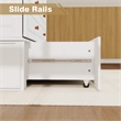Livelylodge Wood Queen Murphy Bed with Storage Drawer in White