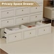 Livelylodge Solid Wood Murphy Bed with Drawers 2 USB&Charging Ports White Color