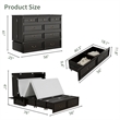 Livelylodge Solid Wood Murphy Bed with 2 USB&Charging Ports Brownish Black Color