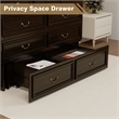 Livelylodge Solid Wood Murphy Bed with 2 USB&Charging Ports Brownish Black Color