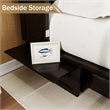 Livelylodge Solid Wood Murphy Bed with 2 USB&Charging Ports Brownish Black Color