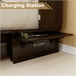 Livelylodge Solid Wood Murphy Bed with 2 USB&Charging Ports Brownish Black Color
