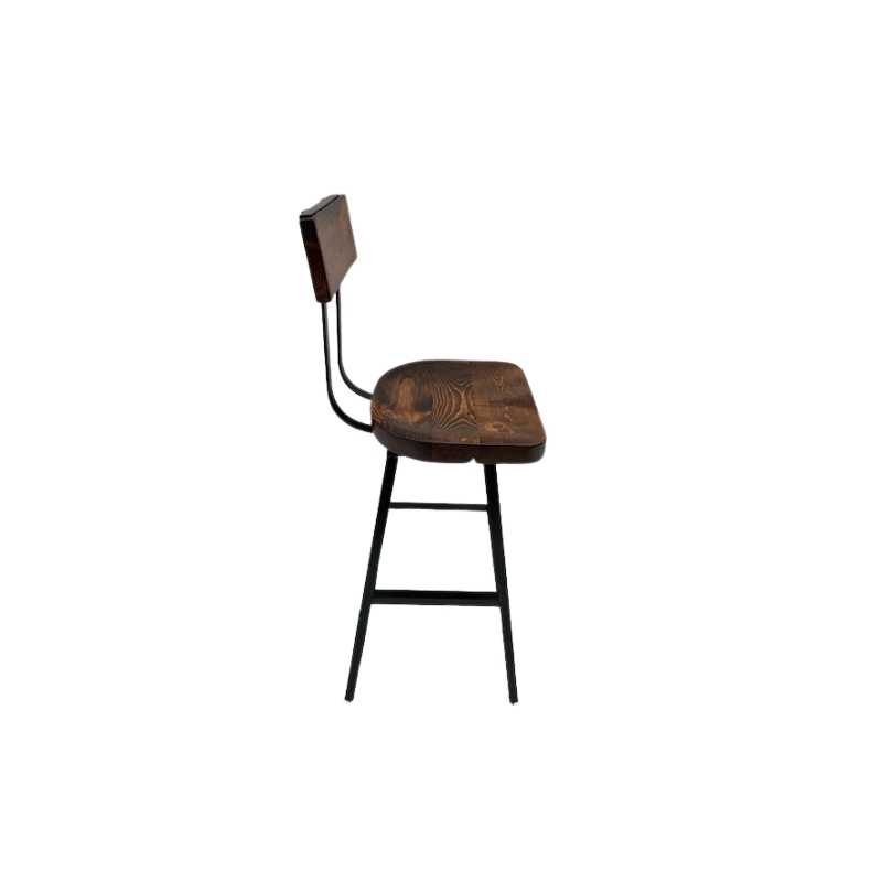 Scooped Seat Brewster Bar Stool- Non Swiveling Bar Height