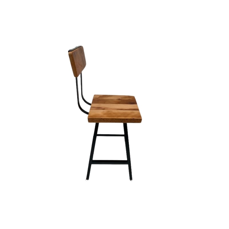 Square Flat Seat Brewster Bar Stool Swiveling - Bar Height