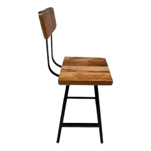 Square Flat Seat Brewster Bar Stool Non Swiveling - Counter Height