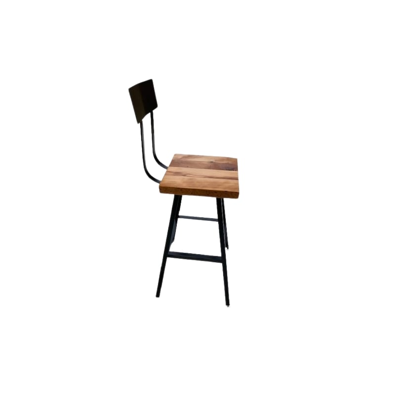 Square Flat Seat Brewhause Bar Stool Swiveling - Bar Height
