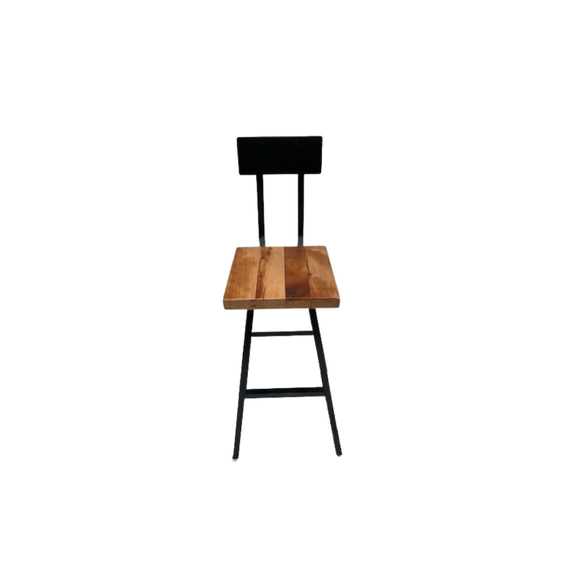 Square Flat Seat Brewhause Bar Stool Swiveling - Bar Height