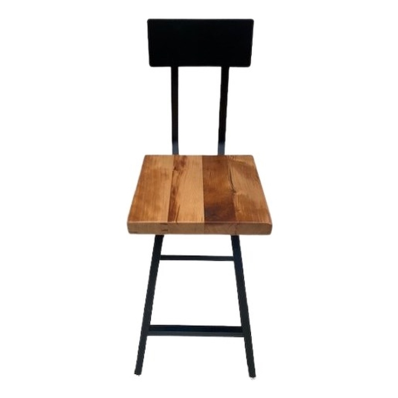 Square Flat Seat Brewhause Bar Stool Swiveling - Bar Height