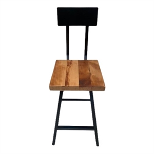 Square Flat Seat Brewhause Bar Stool Non Swiveling - Bar Height