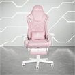 Techni Sport - Velvet Gaming Chair with Footrest - Pink