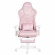 Techni Sport - Velvet Gaming Chair with Footrest - Pink