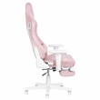 Techni Sport - Velvet Gaming Chair with Footrest - Pink