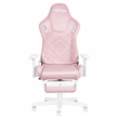 Techni Sport - Velvet Gaming Chair with Footrest - Pink