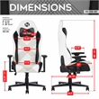 Techni Sport RTA-TS68C-WHT Comfort Edge White Gaming Chair