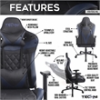 Techni Sport XL Ergonomic Gaming Chair Blue