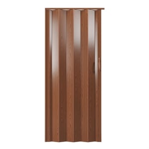 48&quot W Double Walled Foldable Heavy Duty Accordion Doors - Walnut