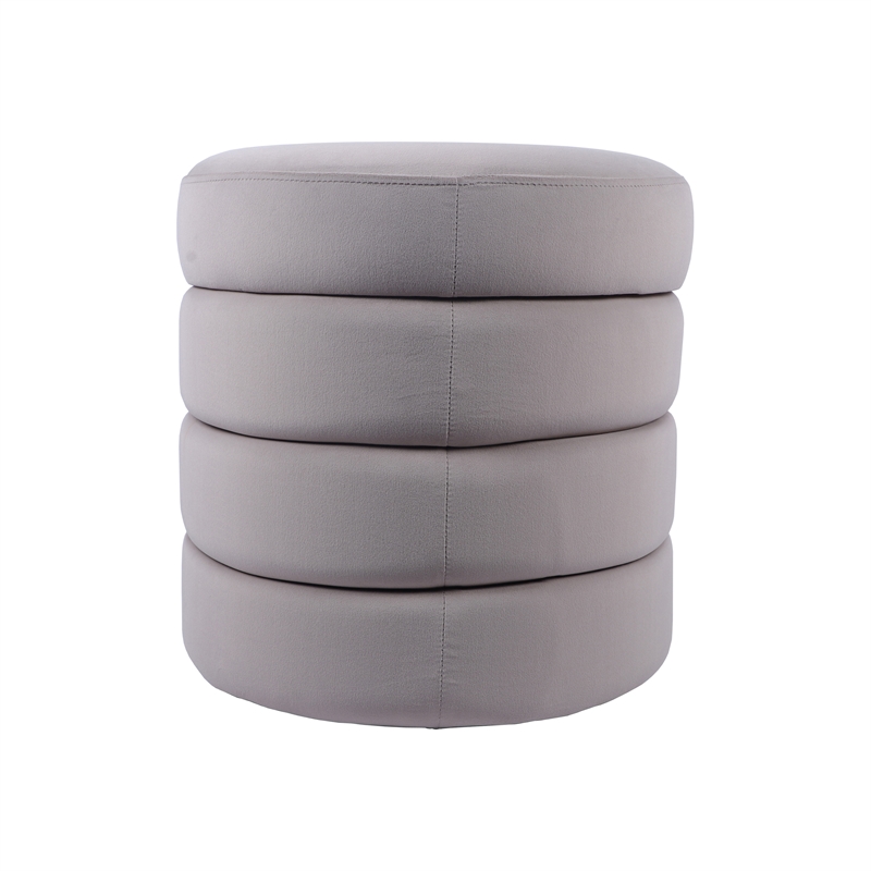 Velvet Ottoman Bench with Storage - Taupe
