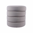 Velvet Ottoman Bench with Storage - Taupe