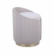 Two-Toned Ottoman with Storage or Vanity Stool - Taupe