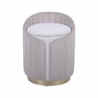 Two-Toned Ottoman with Storage or Vanity Stool - Taupe