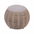 Natural Woven Ottoman with Storage - Brown