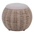 Natural Woven Ottoman with Storage - Brown