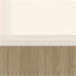 6 Seater Italian-Style Dining Table with Painted Glass Top - Natural & Oak