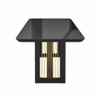 Modern 6 Seater Dining Table with Gold Accents - Black & Gold