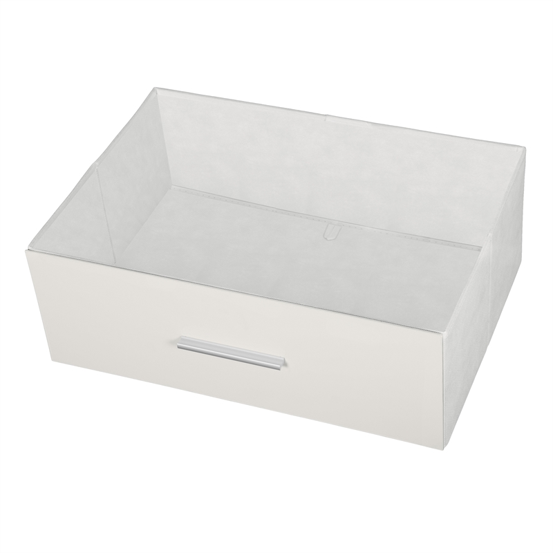 5-Drawer Dresser with Large Fabric Drawers - White