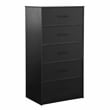 5-Drawer Dresser with Large Fabric Drawers - Black