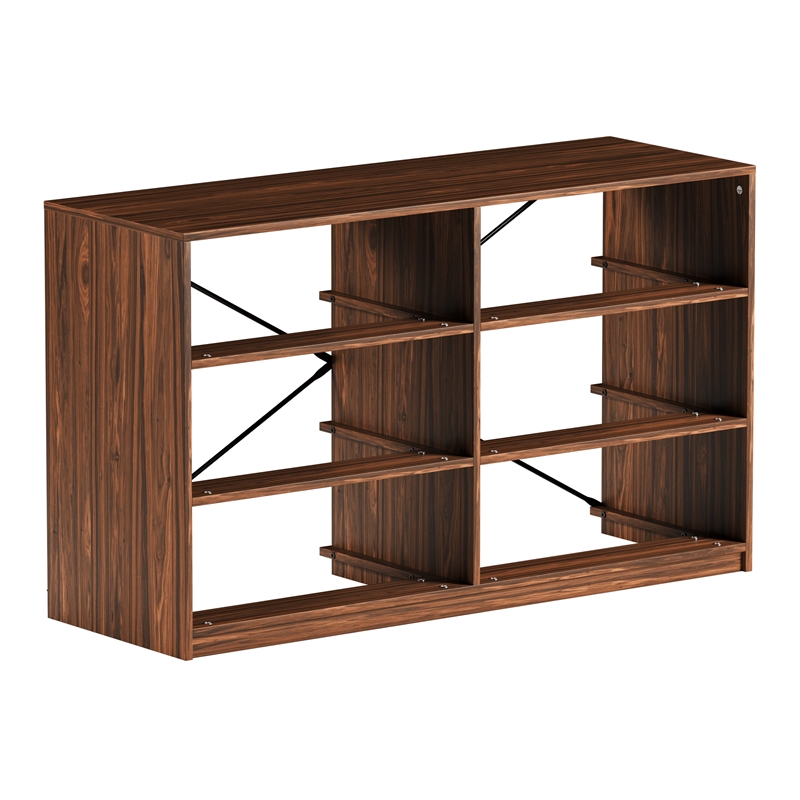 6-Drawer Dresser with Large Fabric Drawers - Walnut