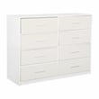8-Drawer Dresser with Large Fabric Drawers - White