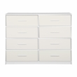 8-Drawer Dresser with Large Fabric Drawers - White