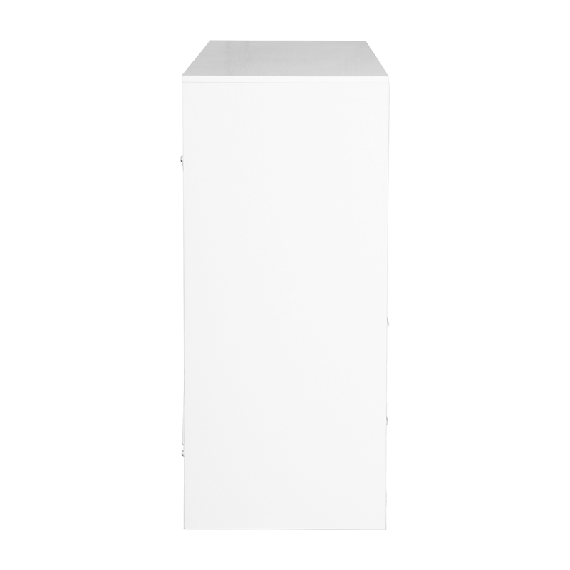 8-Drawer Dresser with Large Fabric Drawers - White