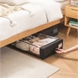Set of 2 Under-Bed Rolling Storage Container with Transparent Cover