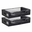 Set of 2 Under-Bed Rolling Storage Container with Transparent Cover