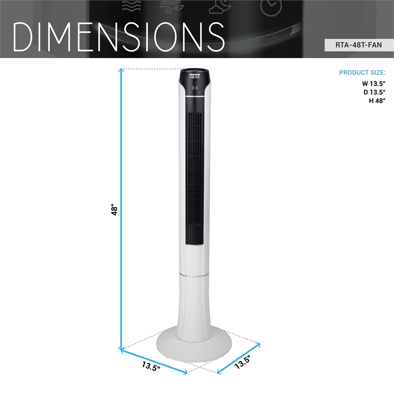 Techni Home 48in. Tower Fan with Remote and LED Display