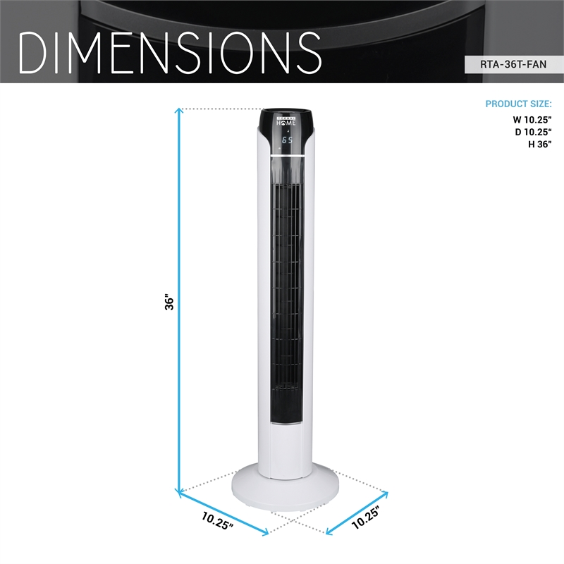 Techni Home 36in. Tower Fan with Remote and LED Display