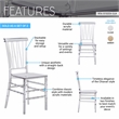 Techni Home Stackable Chiavari Style Clear Acrylic Event Chairs - Set of 2