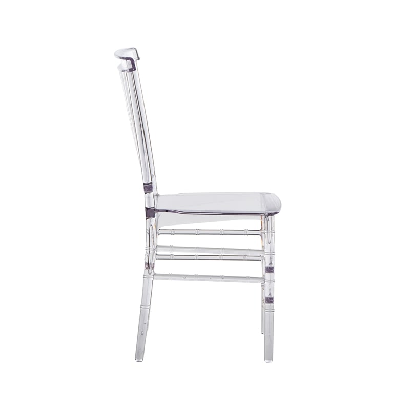 Techni Home Stackable Chiavari Style Clear Acrylic Event Chairs - Set of 2