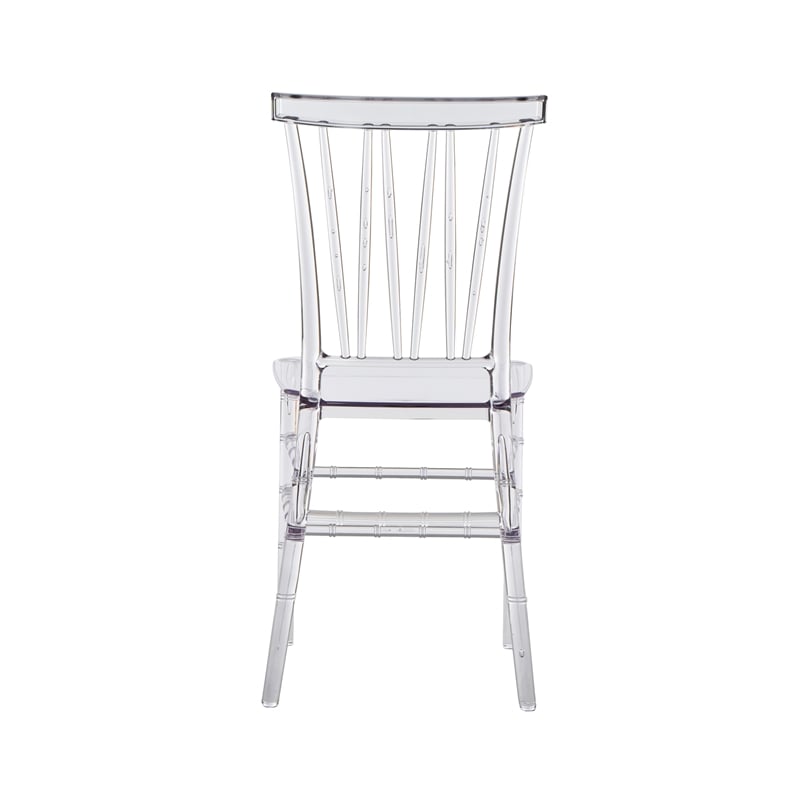 Techni Home Stackable Chiavari Style Clear Acrylic Event Chairs - Set of 2