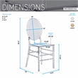 Techni Home Stackable Ghost Style Clear Acrylic Event Chairs - Set of 2