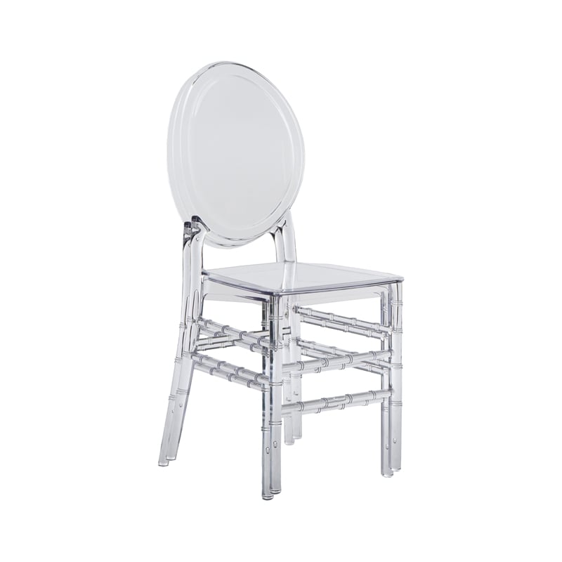Techni Home Stackable Ghost Style Clear Acrylic Event Chairs - Set of 2